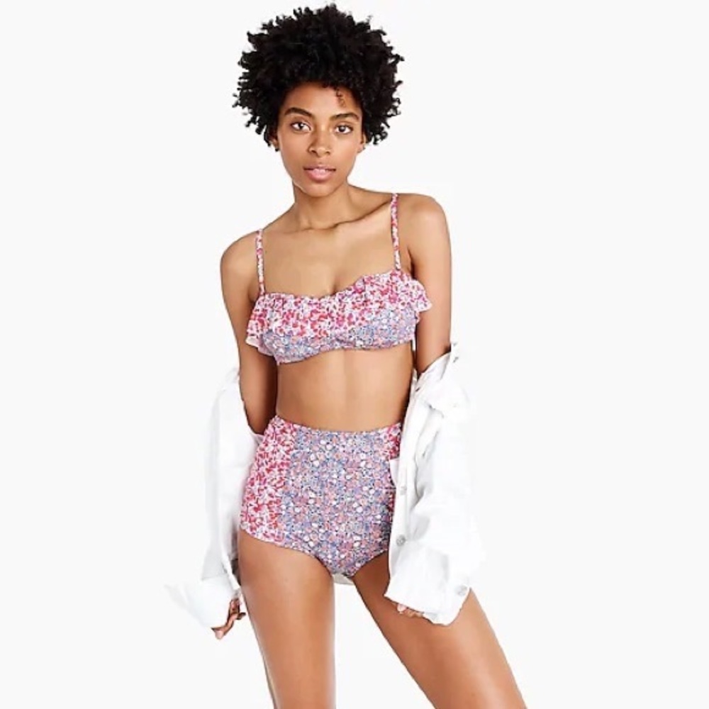 EUC JCrew Liberty bikini high waist too and bottom - Picture 1 of 7
